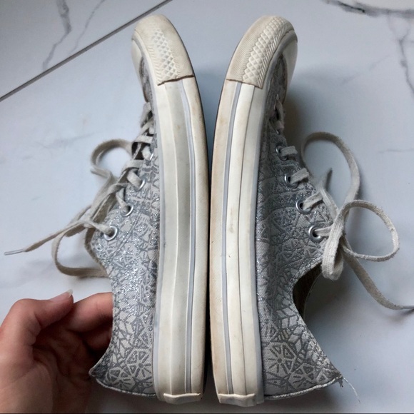 Converse All Star Gray Silver Print - Picture 5 of 10